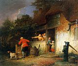 Ferdinand De Braekeleer Canvas Paintings - The Old Hunter